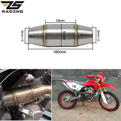 Silenciador ZS Racing 35mm tubo escape CRF RMZ DRZ YZF KXF WR enduro