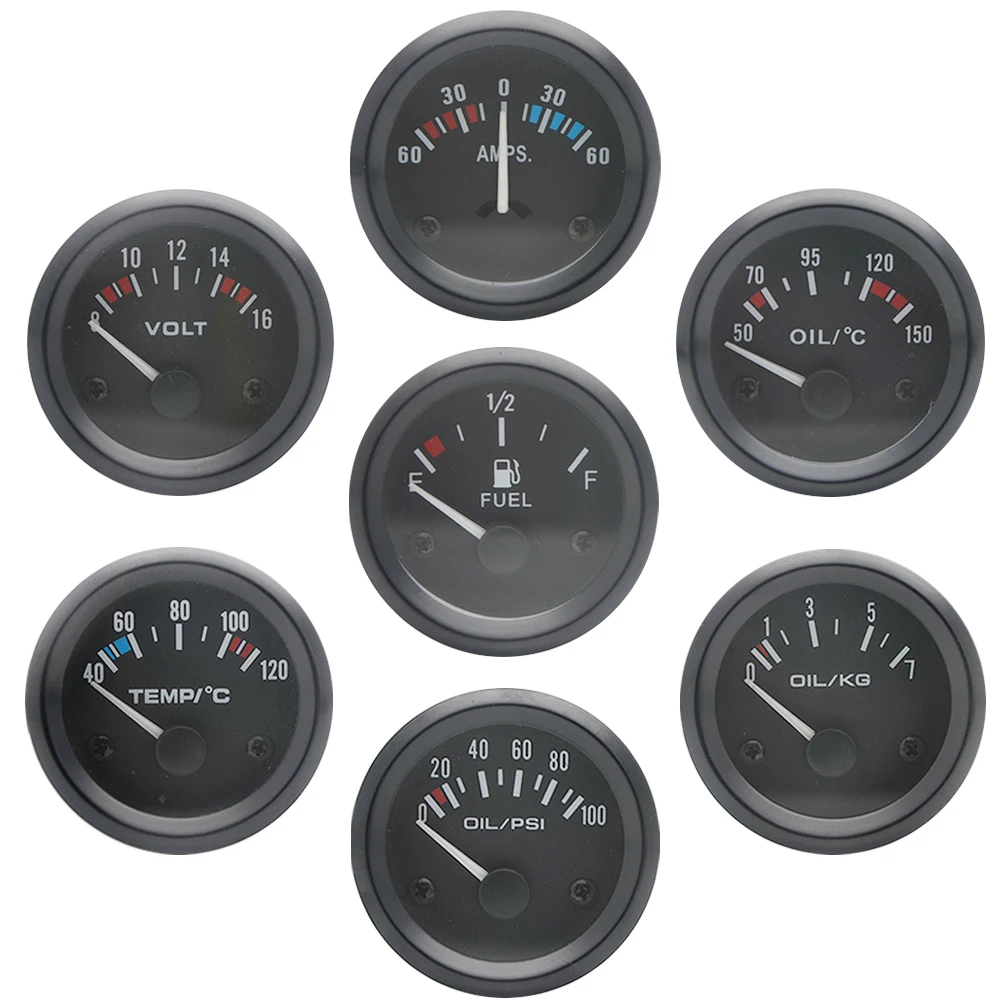 Relojes para coche de 52 mm: temperatura, aceite, voltaje y combustible