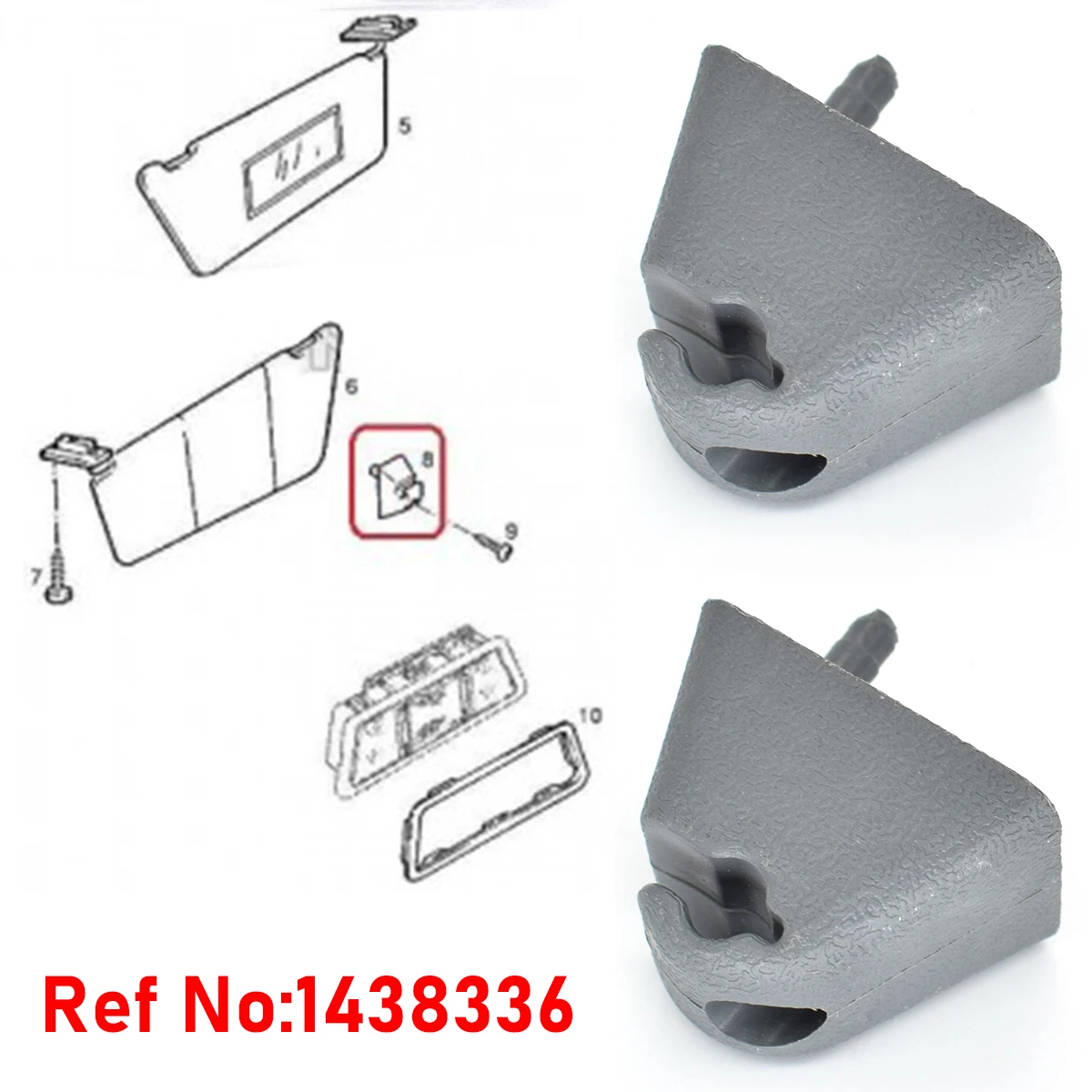 Soportes clips visera montaje – Opel Vectra Astra Corsa - imagen 3