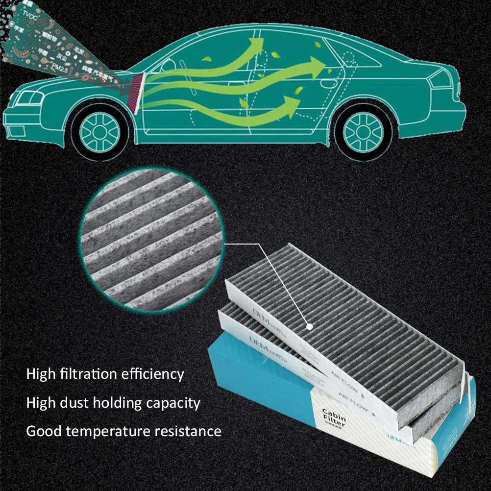 Filtro de aire acondicionado de cabina de polen de carbón activado para coche, accesorio para Citroen C4 Grand Picasso Berlingo DS5 Peugeot 3008 5008 Partner X2 - imagen 3