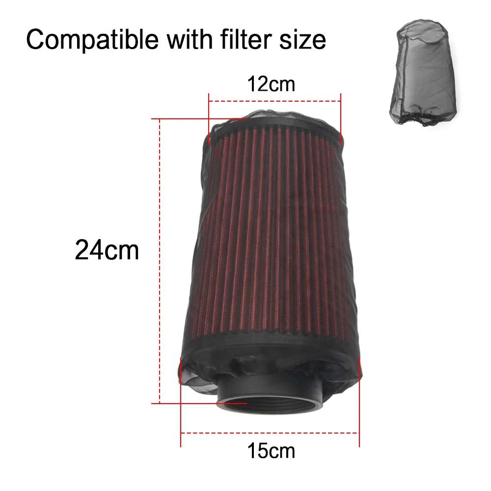 Cubierta protectora filtro aire universal impermeable antiaceite negra - imagen 3