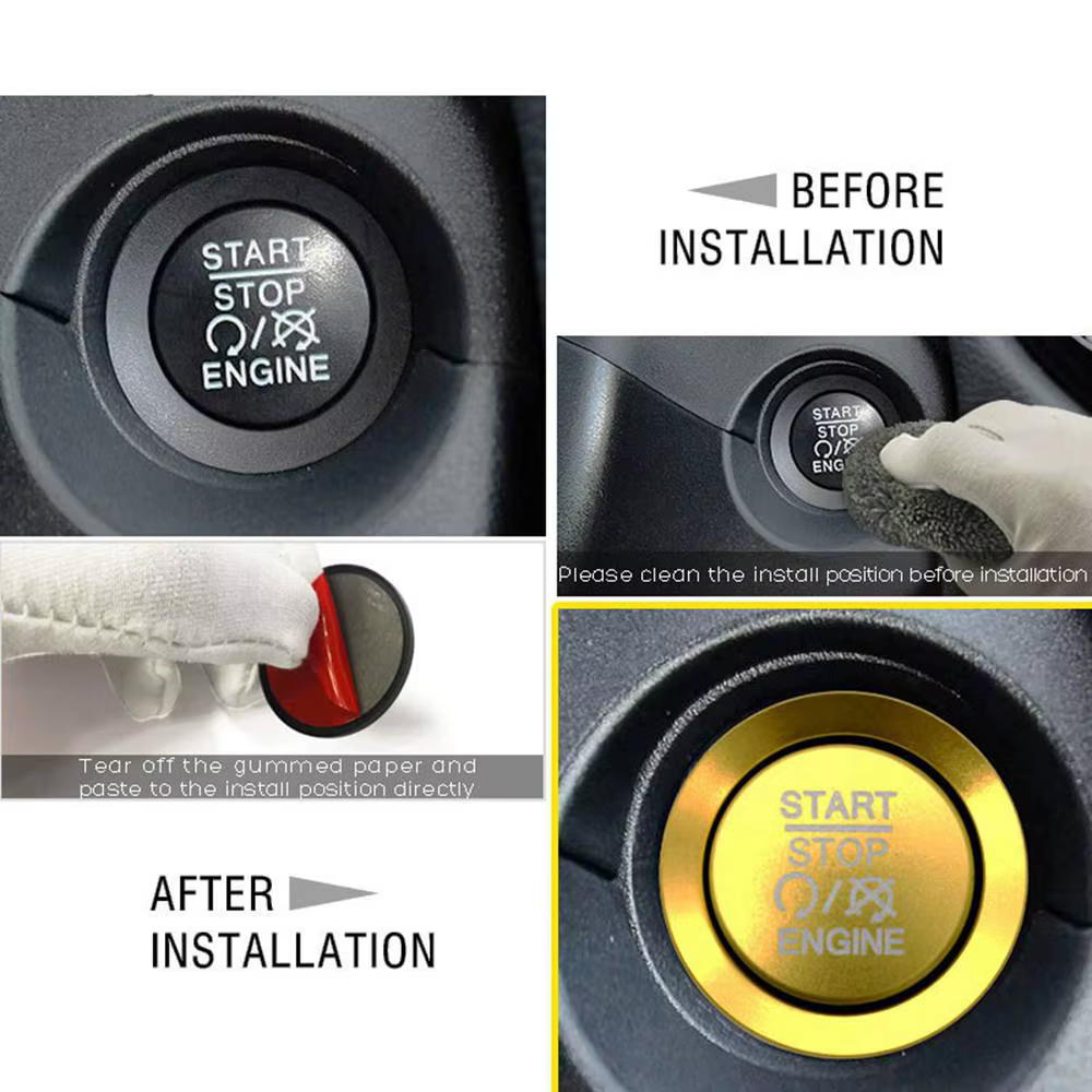 EPMAN Aro embellecedor botón Start-Stop Jeep Liberty Compass - imagen 5