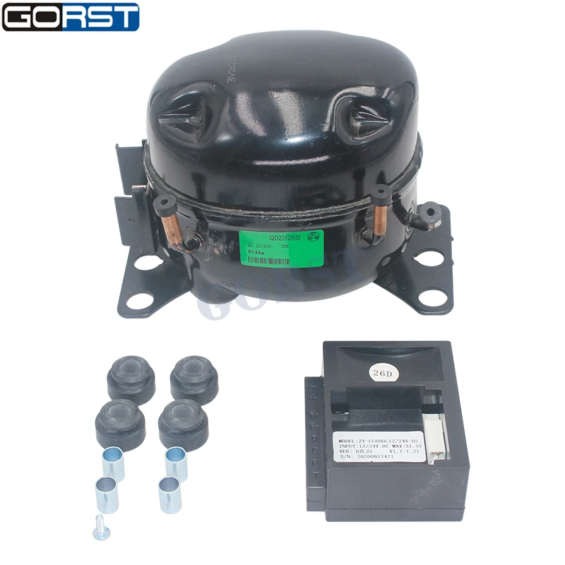 Compresor de aire acondicionado 12/24 V QDZH26D R134a para coche - imagen 2