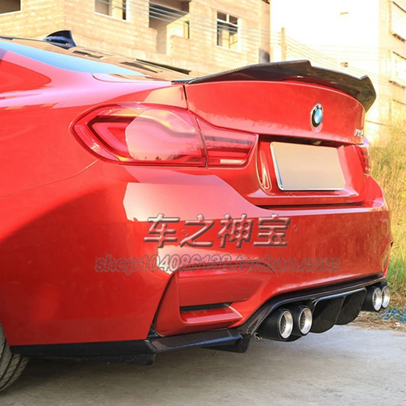BMW difusor parachoques trasero carbono M3 M4 F80 F82 F83 con divisor - imagen 2