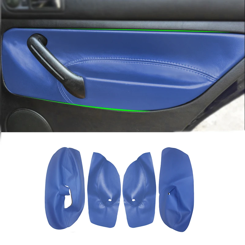 Cubierta reposabrazos puerta de cuero azul VW Golf IV 1999-2005