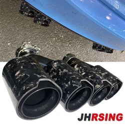 Puntas de escape cuádruples de carbono satinado para BMW