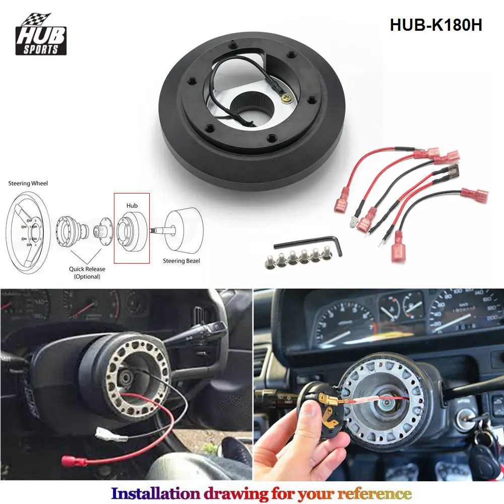 Kit adaptador de volante de carreras, buje corto y fino, para Audi A4/A6/A8, VW, Porsche HUB-K180H - imagen 2