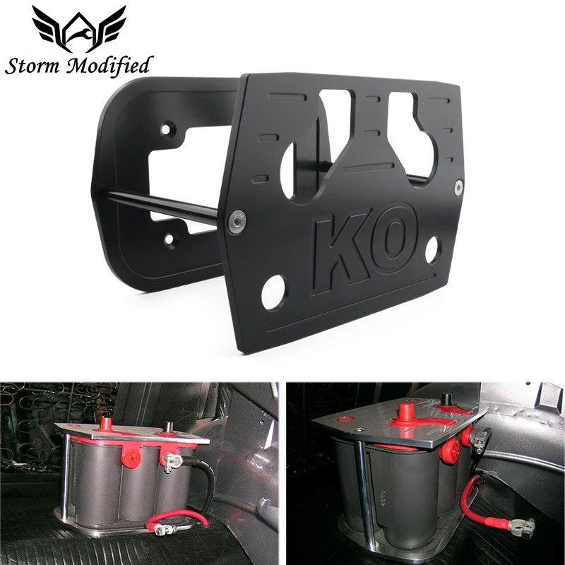 Soporte de batería Optima en aluminio pulido mecanizado