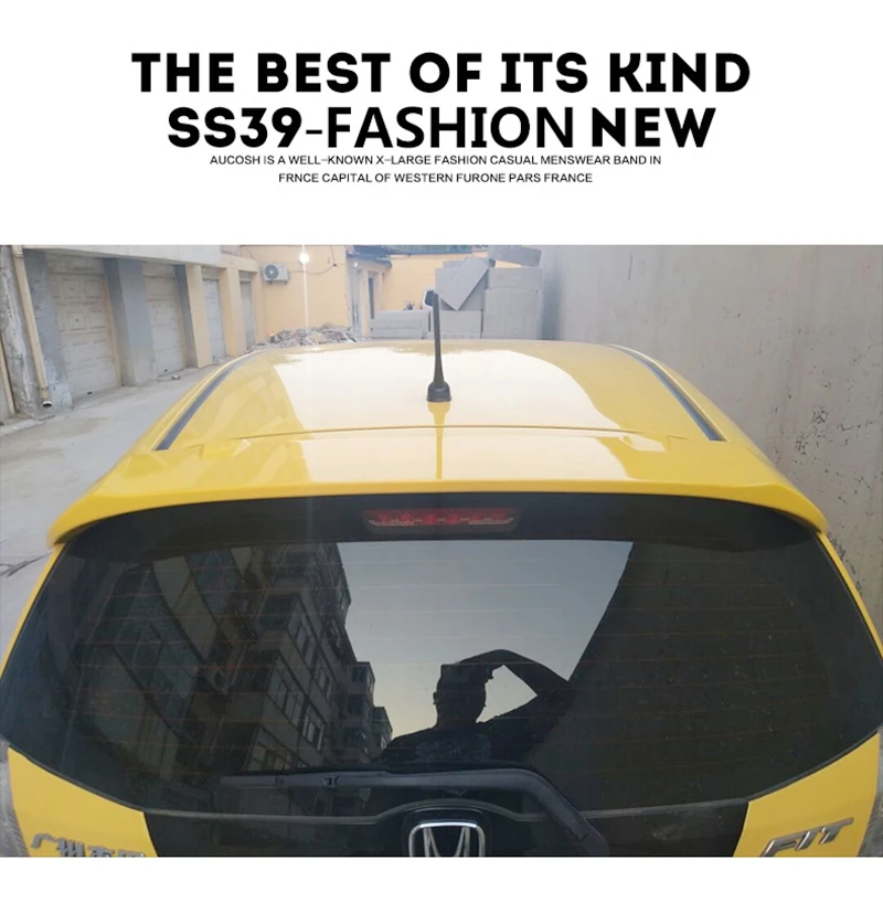 Alerón de techo trasero ABS sin pintar para Honda Jazz Fit - imagen 5