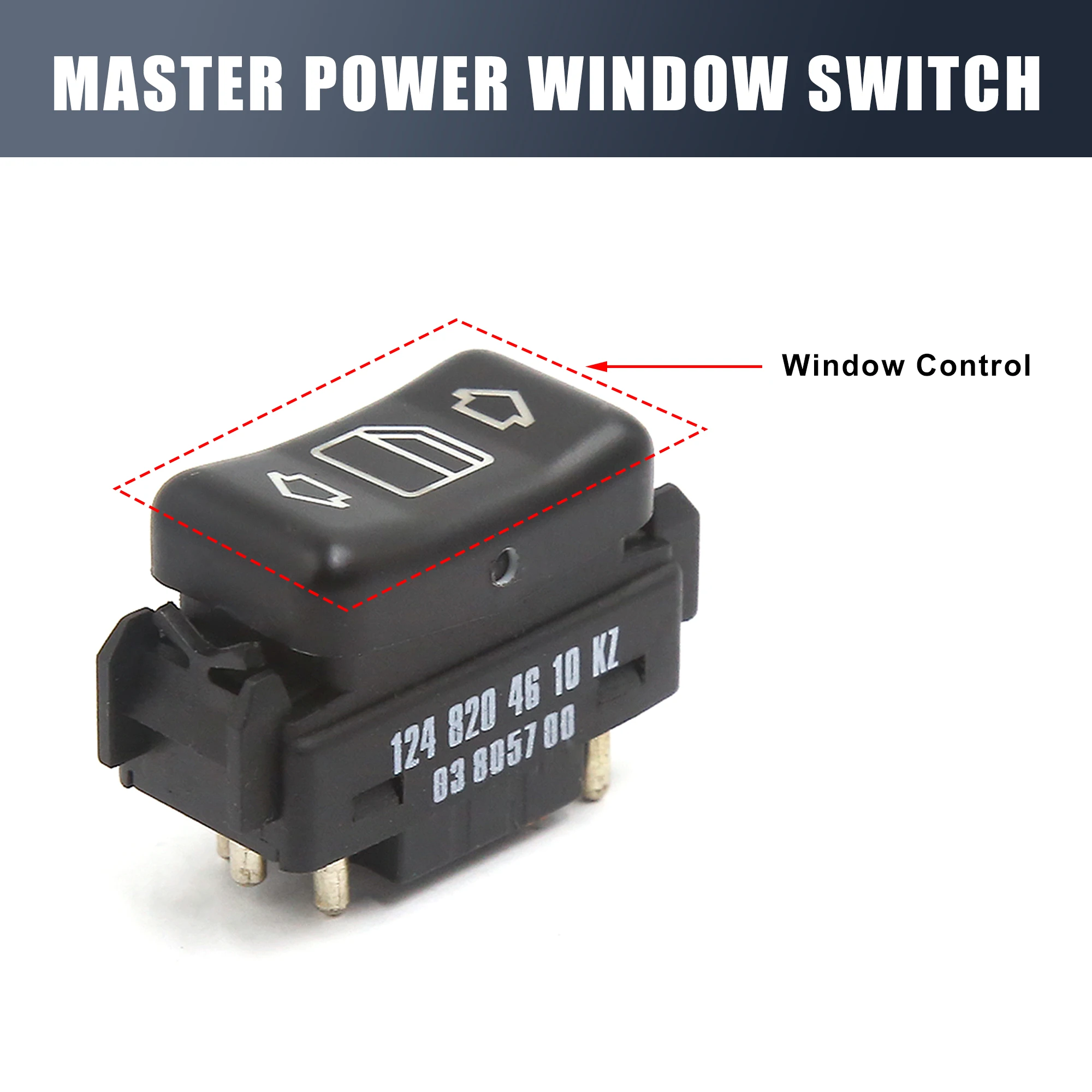 AUTOHAUX Interruptor elevalunas 1248204610 – Mercedes W124/W201 - imagen 4