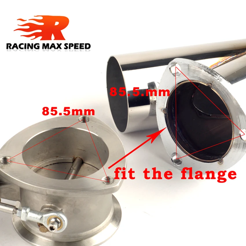 Universal 2.5 inch 3 inch exhaust E-cutout remote control with vacuum actuator y pipe bypass exhaust cutout pipe - imagen 5