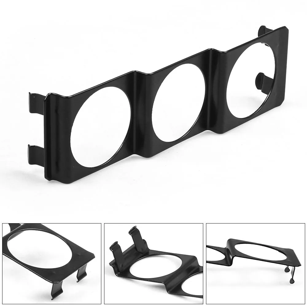 Soporte de relojes triple DIN de una ranura, negro - imagen 2
