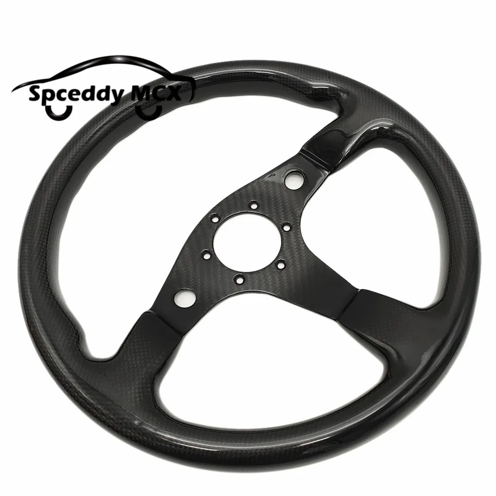 Volante fibra de carbono Spceddy racing 350mm 6 taladros bocina incluida - imagen 4