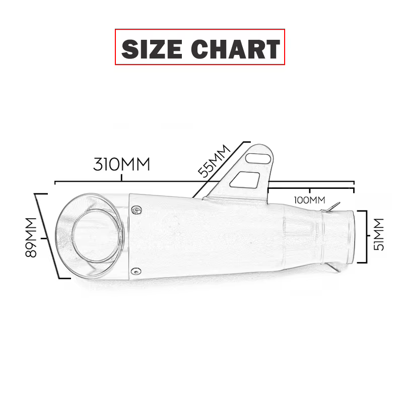 Silenciador de escape universal de acero inoxidable para motocicleta