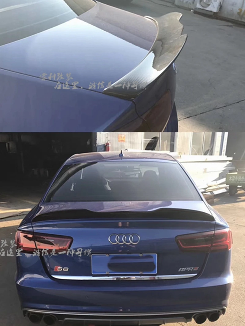 Alerón trasero fibra de carbono AUDI A6 C7 vista lateral