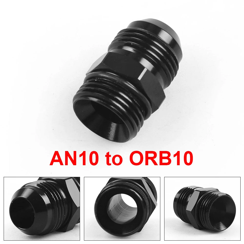 ORB-10 junta tórica Boss AN10 10AN a AN10 10AN adaptador macho montaje negro TT101905