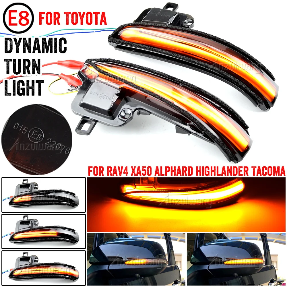 Espejo retrovisor LED intermitente secuencial Toyota Alphard y RAV4