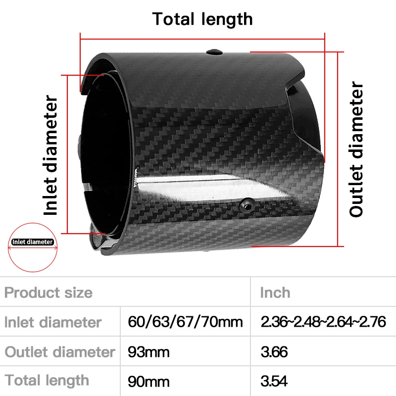 Puntas de escape de fibra de carbono para BMW M2, M3 y M4 - imagen 2