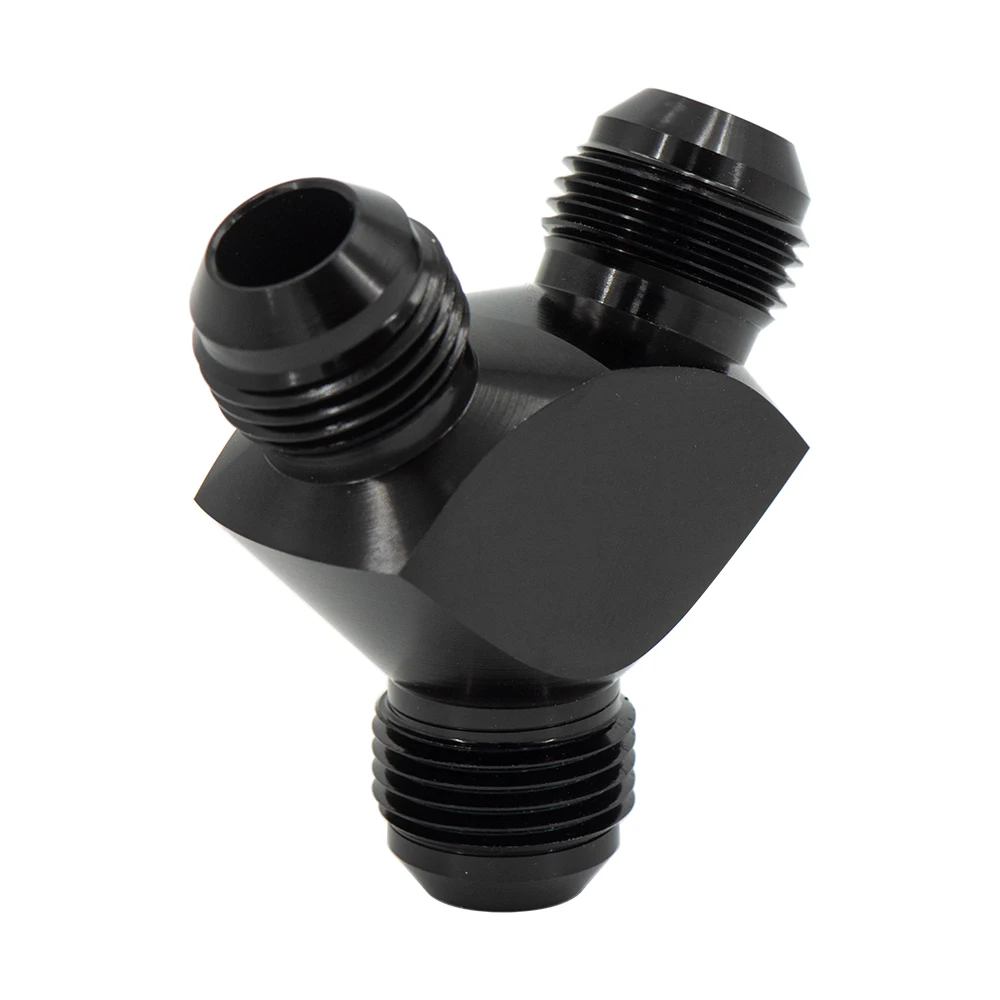 Adaptador en Y aluminio AN6 a AN12 para tubo de aceite negro - imagen 4
