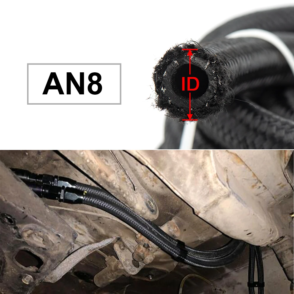 Kit mangueras AN8 combustible y aceite – 3 metros negro - imagen 4