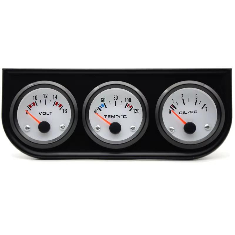 Kit relojes coche 3 en 1: voltímetro, temperatura y presión de aceite - imagen 3