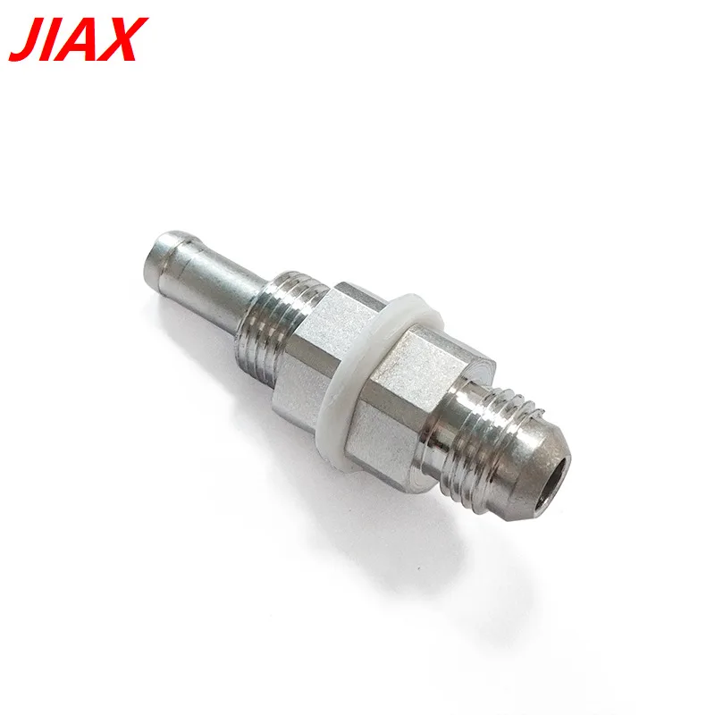 Conector de mamparo AN6 a 5/16 de aluminio plateado