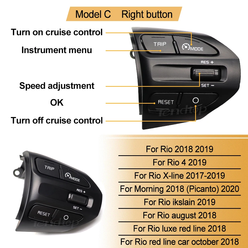 Mandos del volante Kia K2/Rio para control de crucero y audio - imagen 4