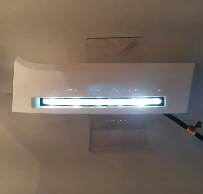 Detalle del conjunto de luces para el parachoques