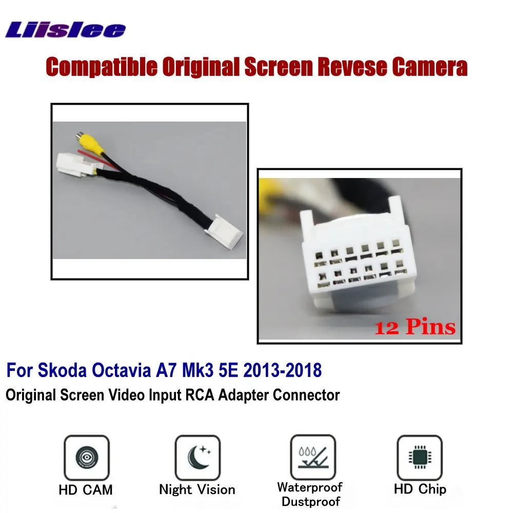 Adaptador cámara visión trasera RCA HD para Skoda Octavia A7 - imagen 4