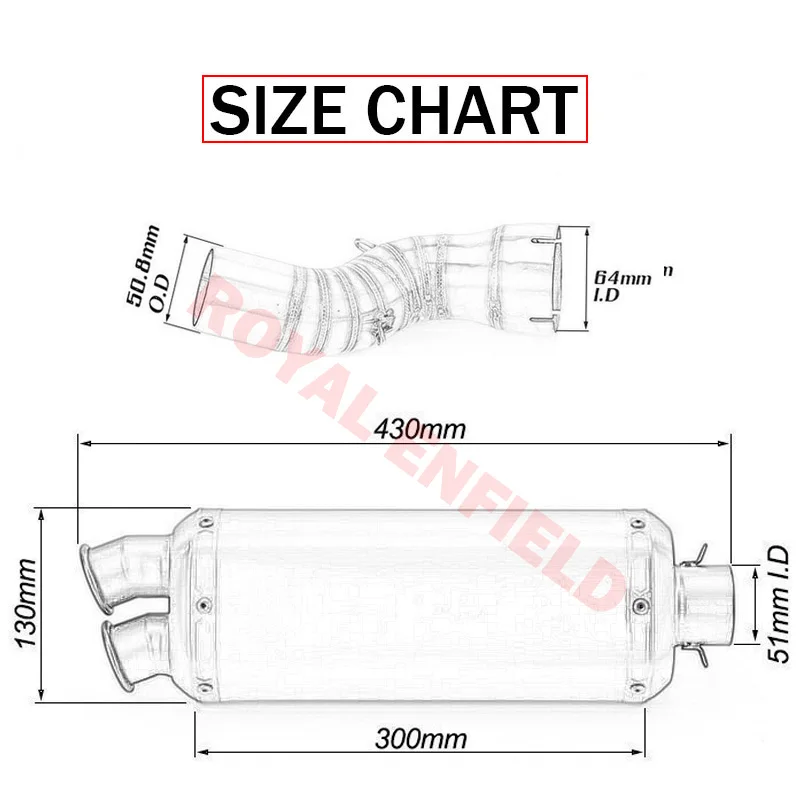Tubo de escape completo de acero inoxidable para BMW R1200GS