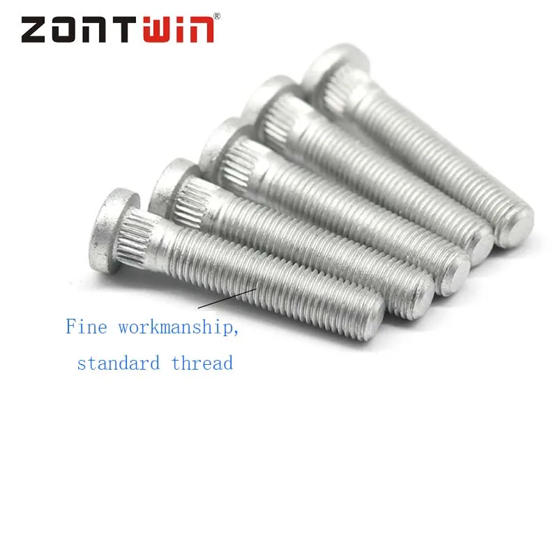 5 piezas de pernos forjados de rueda de 13MM de diámetro estriado/pernos de extensión, M12 * 1,5,12*1,25 adecuados para Hyundai, Mazda, Ford, Kia - imagen 5