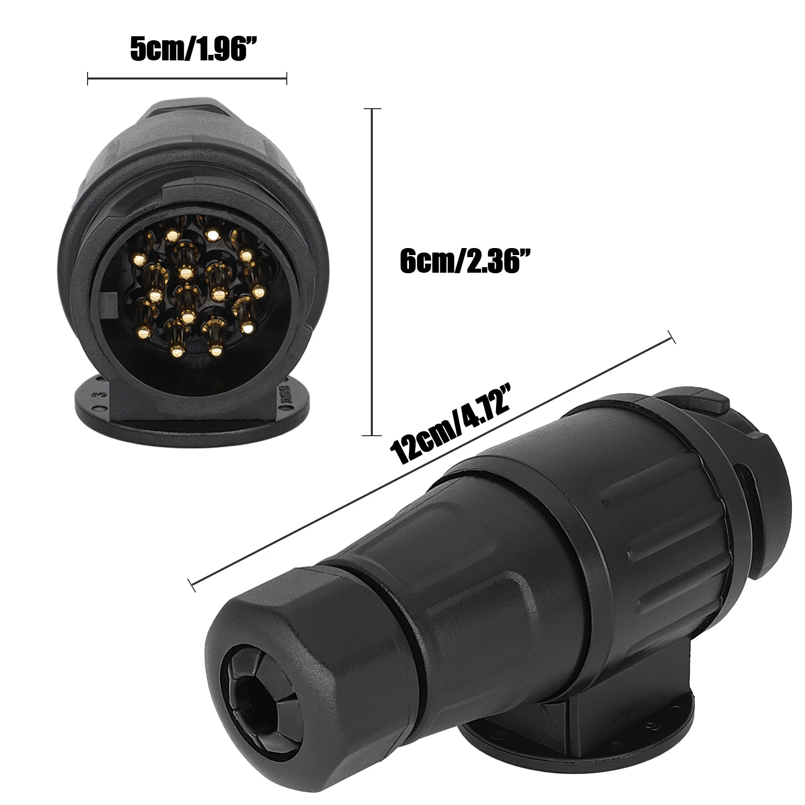 Enchufe de remolque 13 pines 12V para coche, caravana y RV - imagen 5