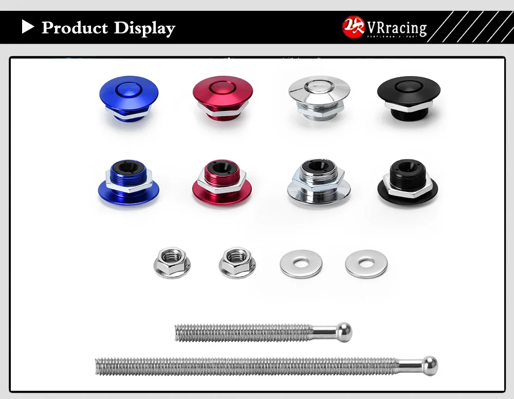 Kit de pasadores de bloqueo VR RACING en detalle