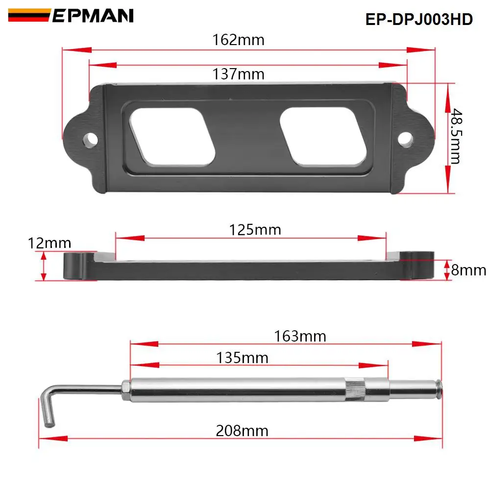 EPMAN kit de sujeción de batería Honda Civic, CRX, S2000 e Integra RSX - imagen 3