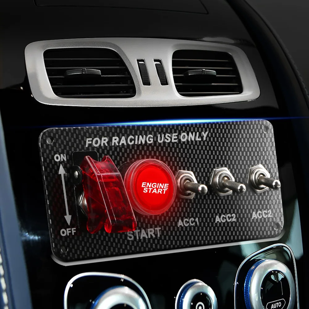 Interruptor basculante LED 12 V para coche – Arranque del motor - imagen 3
