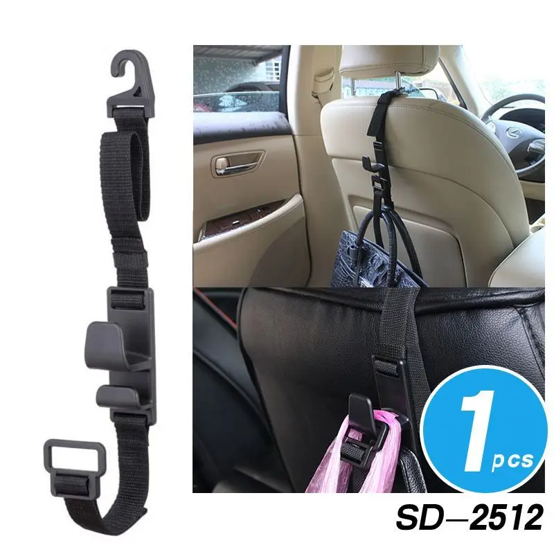 Gancho reposacabezas coche ajustable para bolsas de compra