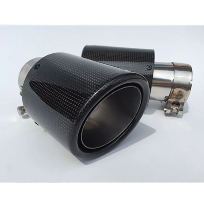 Embellecedor de escape universal en fibra de carbono brillante - imagen 5