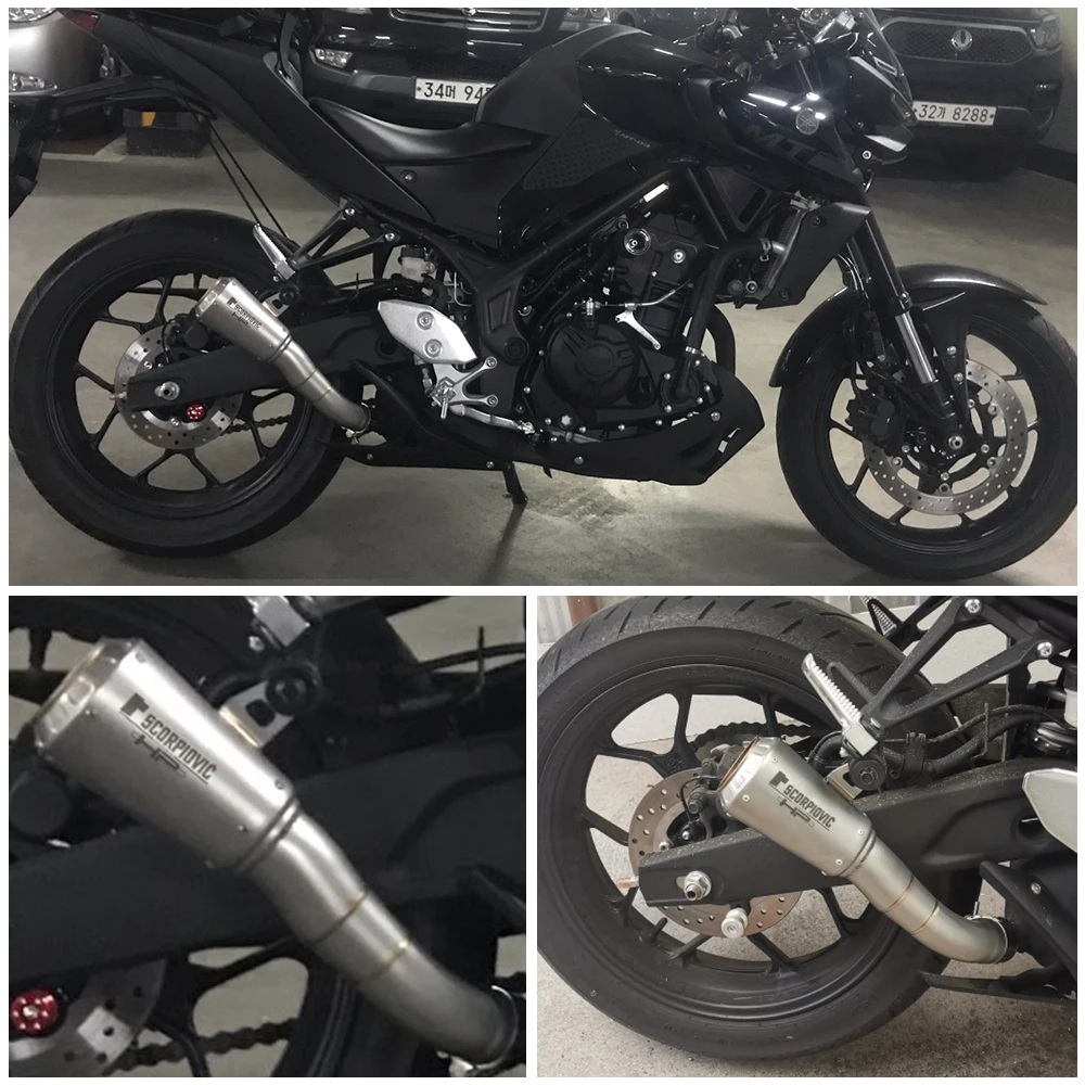 Silenciador de escape Yamaha YZF-R3, YZF-R25 y MT-03 2015-2018