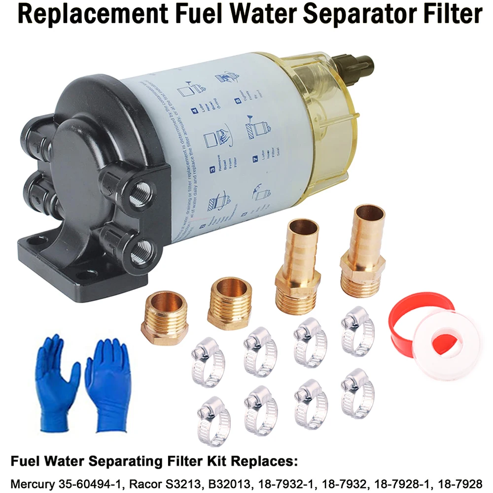 Filtro separador de agua S3213 para fuerabordas Mercury y Yamaha - imagen 2