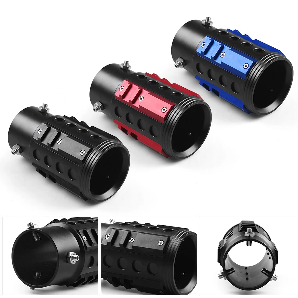 Para tubos de 38mm-63mm, tubo de escape trasero de aluminio Universal para coche, tubo de punta trasera, estilo Industrial - imagen 2