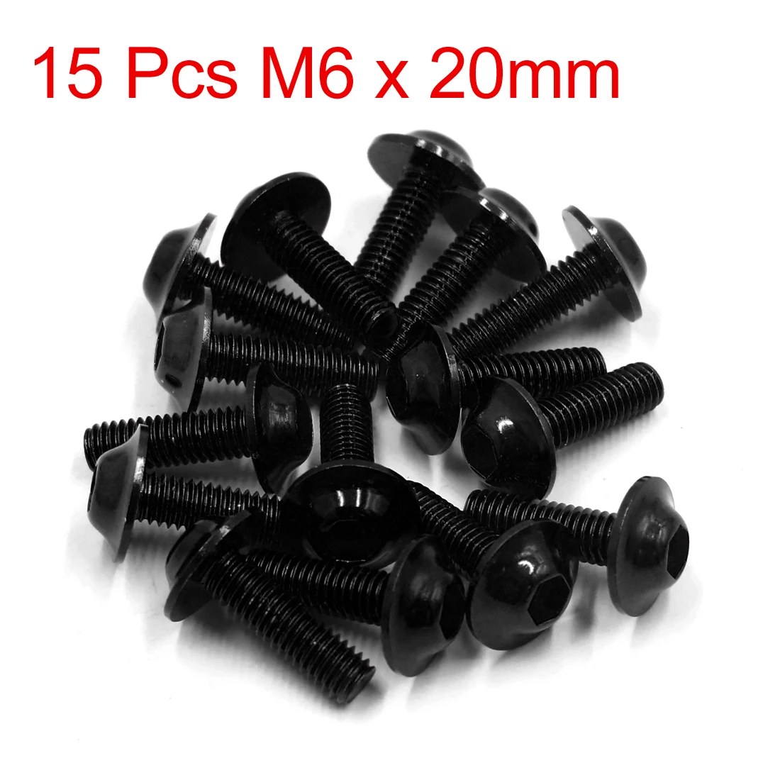Tornillos hexagonales de carenado para moto X Autohaux M6 x 20 mm negros - imagen 5