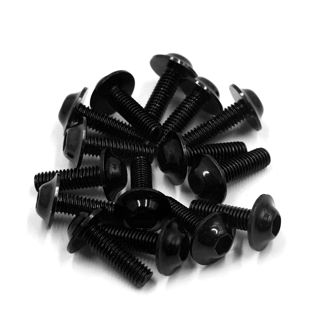Kit de tornillos negros para motocicleta X Autohaux