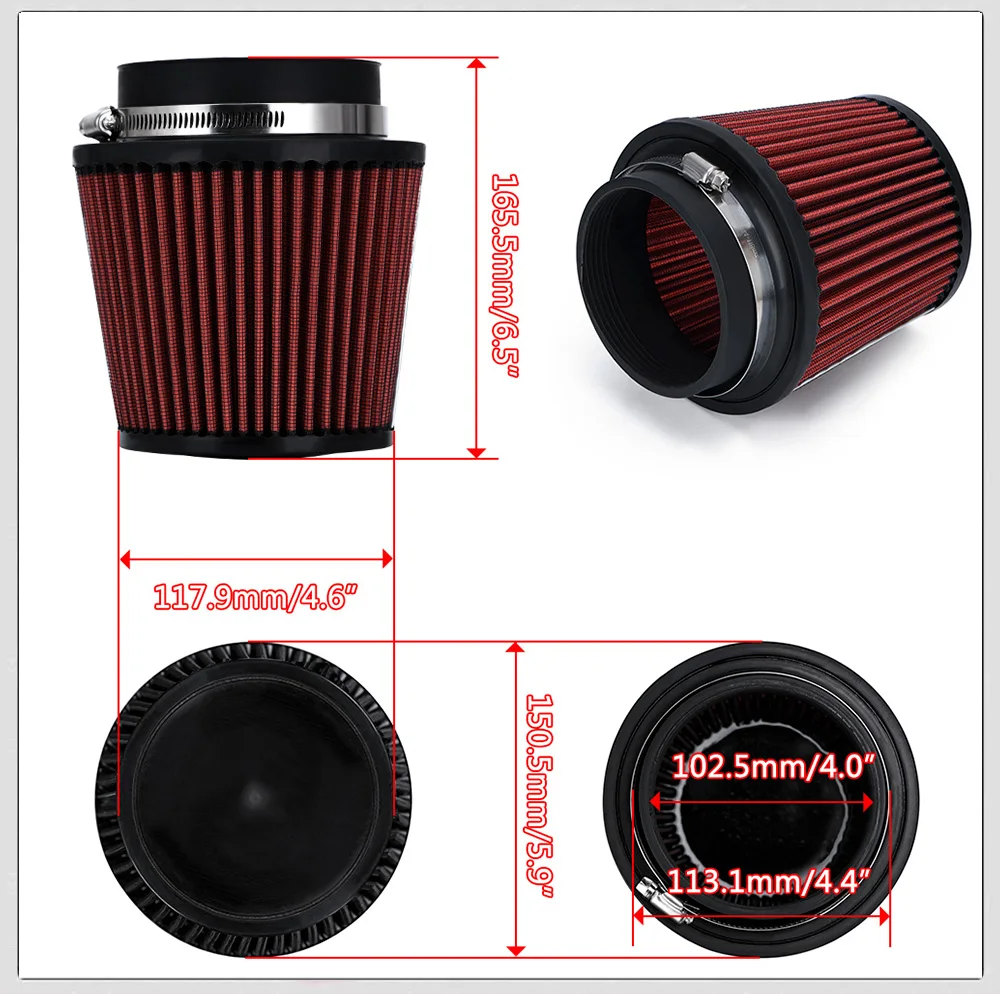 Filtro de admisión universal PQY para vehículos y motocicletas