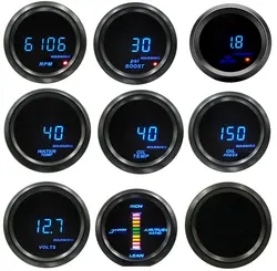Medidor digital multifunción 52 mm para turbo, aceite y temperatura
