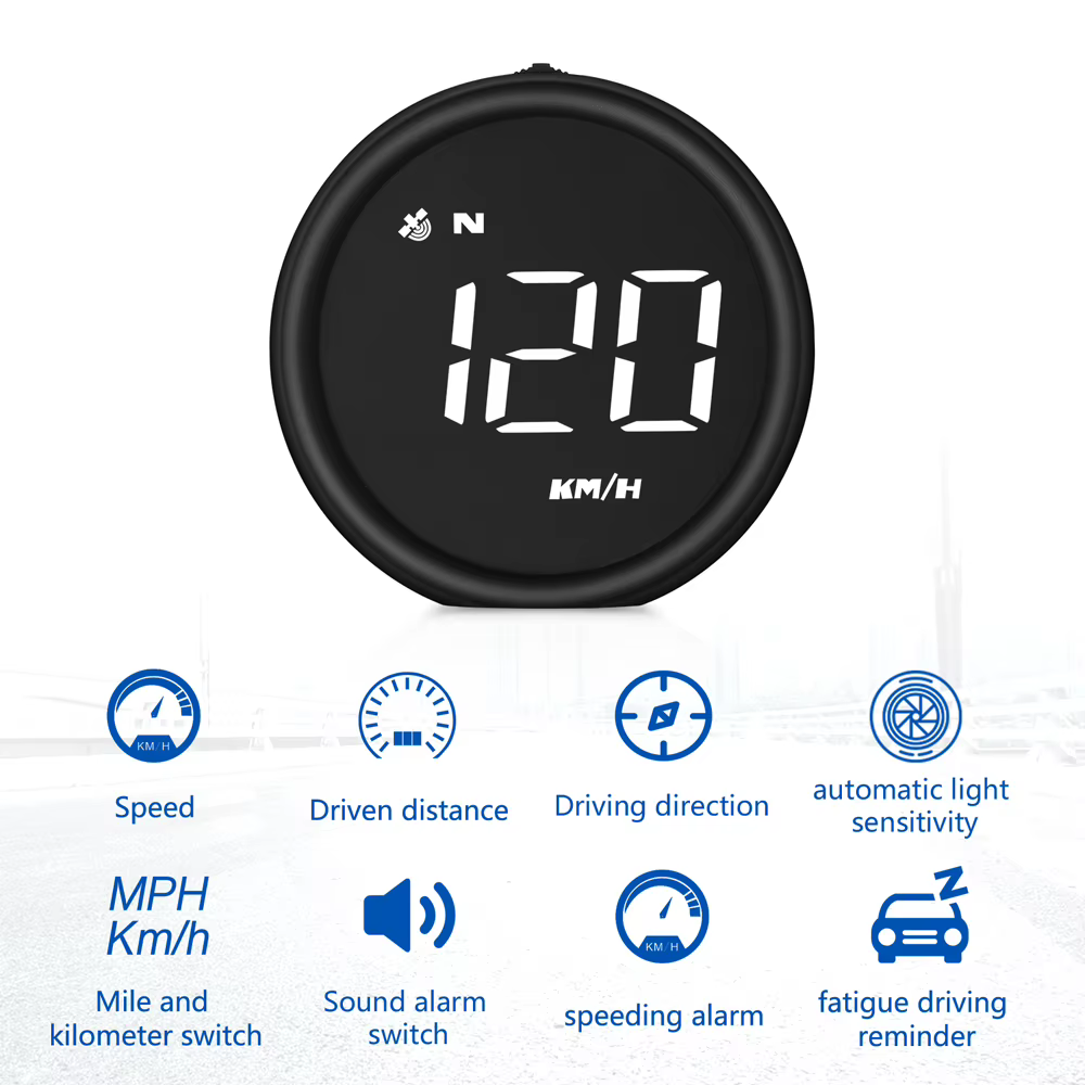 Pantalla HUD universal con GPS, velocímetro y alarma de velocidad - imagen 5