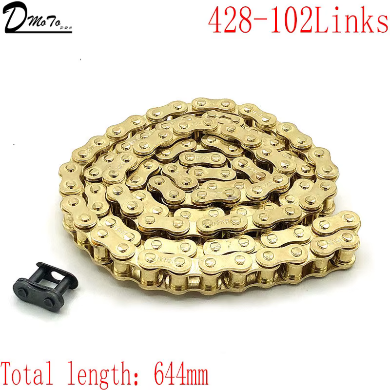 Cadena de O-RING dorada para pit bike