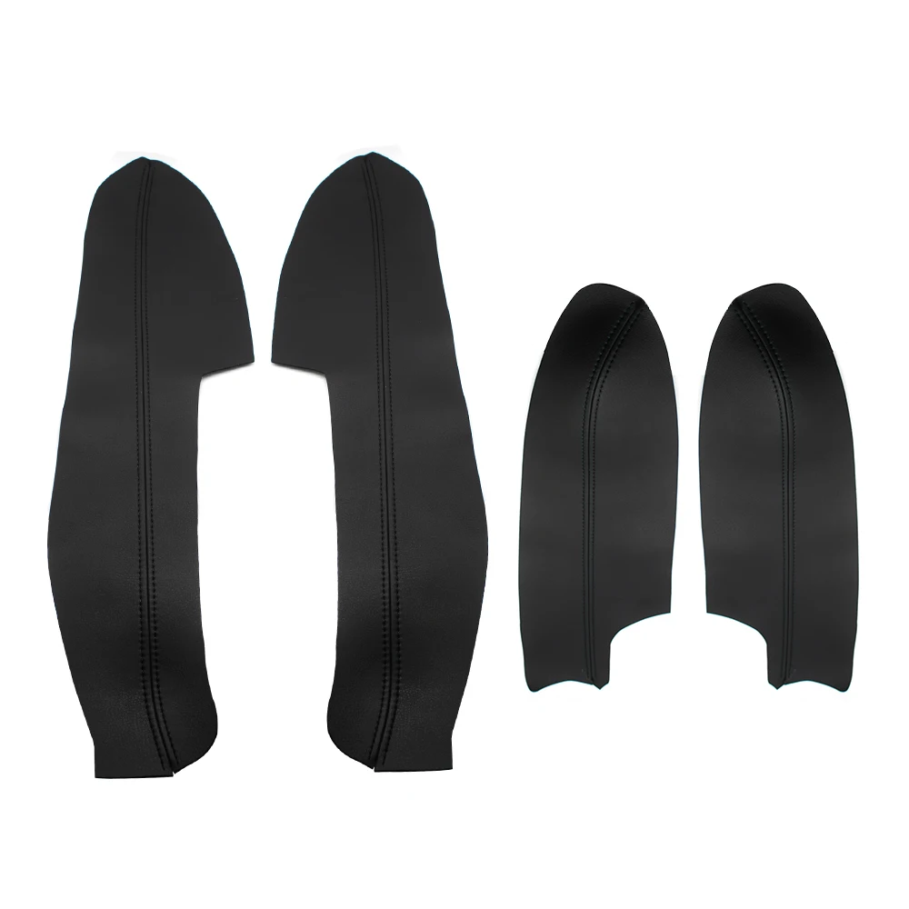 4 Uds cubierta de reposabrazos de puerta de cuero suave para Nissan Qashqai J11 2016 2017 2018 cubierta de Panel de reposabrazos de puerta Interior pegatina embellecedora - imagen 3