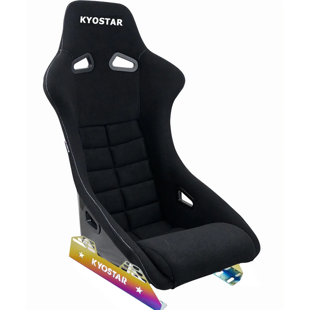 Kyostar-asiento bajo de acero inoxidable, montaje lateral Universal para Bride Recaro Sparco OMP, asiento de cubo