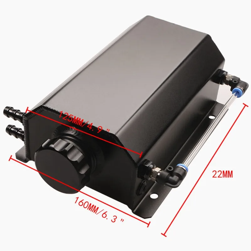 Depósito catch can de aceite de aluminio con tapón de drenaje - imagen 4