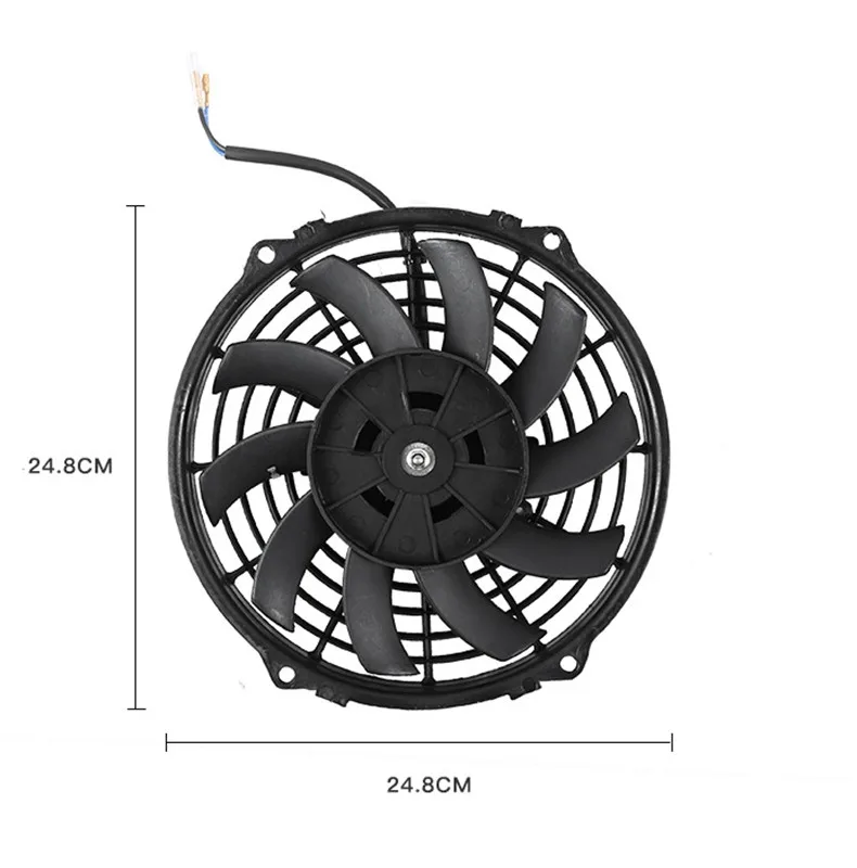 Ventilador eléctrico de 9 pulgadas para radiador universal 12V 80W - imagen 2